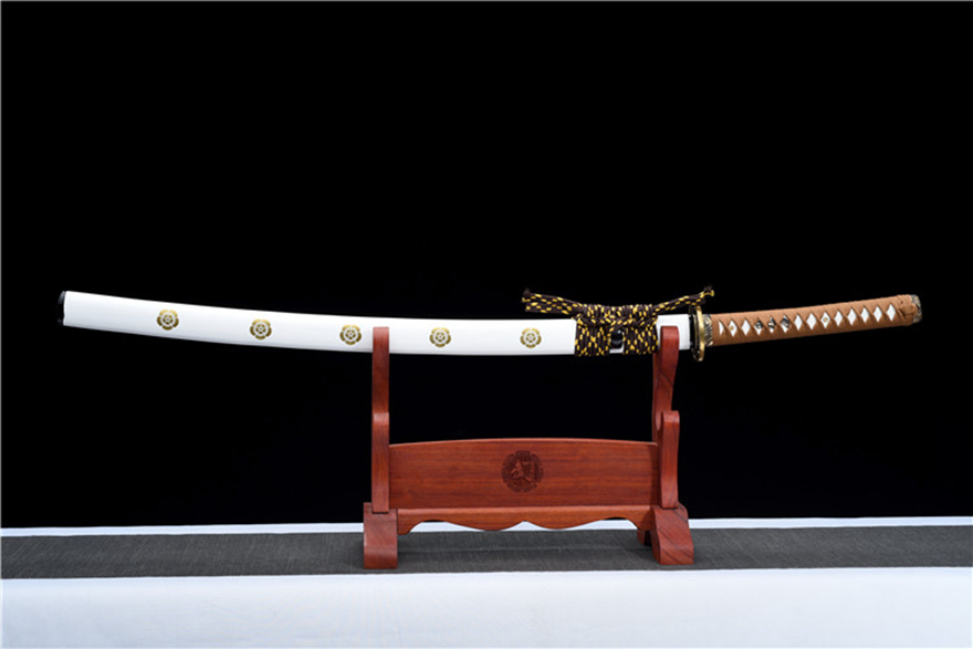 Kiếm Nhật Katana Tân Lam –Thép Hoa Văn Tự Luyện, Mạ Xanh Cao Cấp