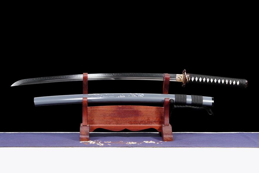 Kiếm Nhật Katana Thanh Đình Trảm – T10 Đốt Sống, Đồng Mạ Vàng Bạc