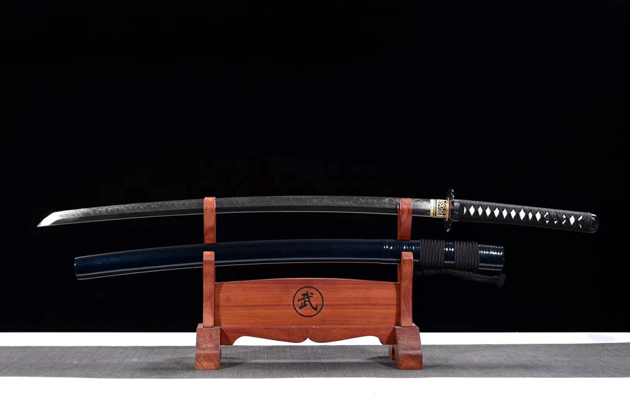 Kiếm Nhật katana rèn thủ công T10 với đường tôi lưỡi nổi bật Izumimori Kanesada