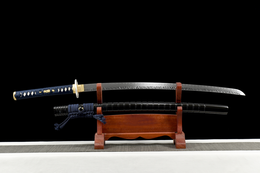 Kiếm Samurai katana Rèn Hoa Văn Đá Anh Dã Đả Kiếm | Lưỡi Thép T10 Tôi Đất, Họa Tiết Đá Tự Nhiên