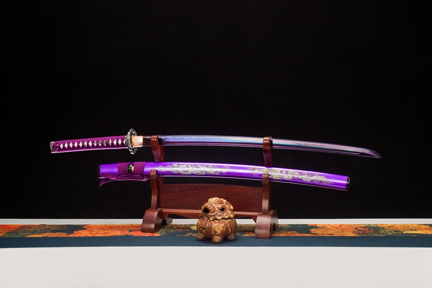 Kiếm Nhật Samurai Katana Tử Long – Thép Mangan Cao Cấp