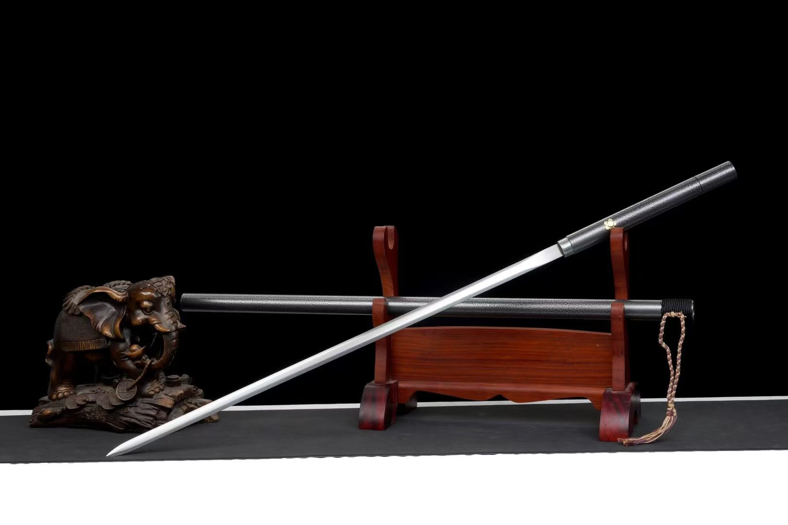 Kiếm Văn Ngoạn Tế Kiếm 100cm – Thép Mangan Cường Lực, Phong Cách Thanh Nhã